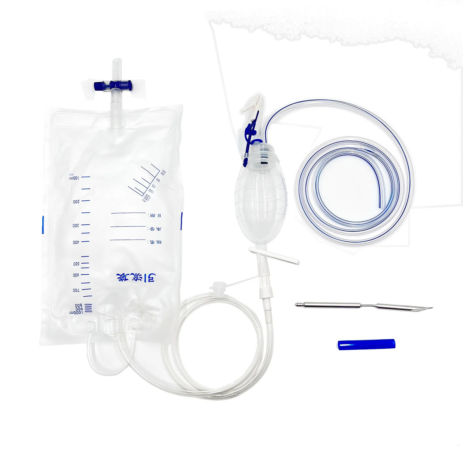 Sterile Single Use Negative Pressure Drainage Set Set Components